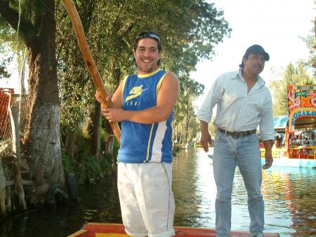 Xochimilco, le rameur